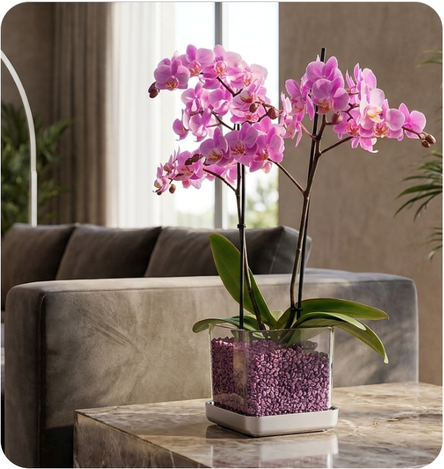 Colomi Care Orchideen Pflanztopf und Orchideengranulat