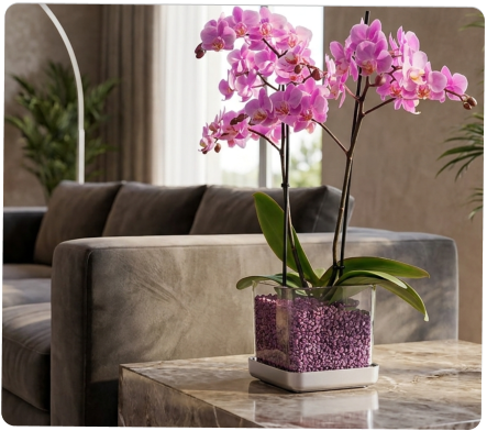 Colomi Care Orchideen Pflanztopf und Orchideengranulat