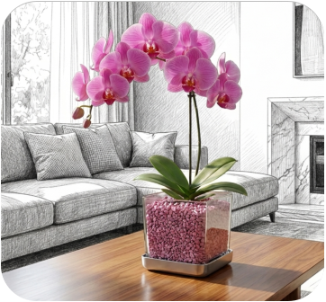 Colomi Care Orchideen Pflanztopf und Orchideengranulat